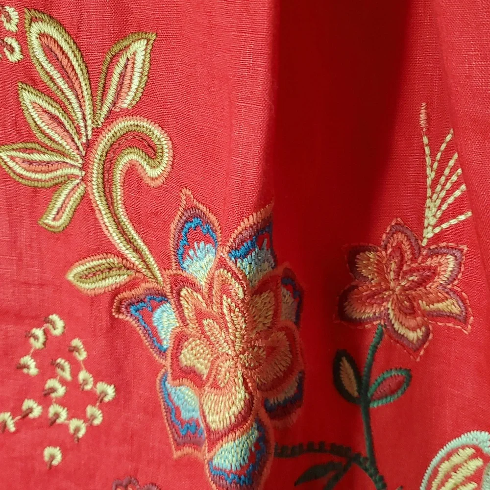 New Johnny Was 100% Linen "Messine" Top sz L - Picture 2 of 9